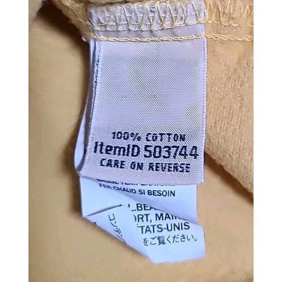 LL Bean Women's Long Sleeve Button Up 278559 Yellow Cotton Size Large Regular - Picture 3 of 10